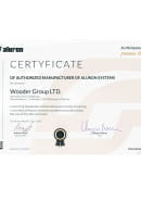 Сертификат компании ALURON (Польша)